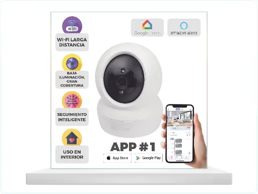 [C6N] [EZVIZ] [C6N] Mini Cámara PT • 2 MP • Interior • Conexión por IP y WIFI